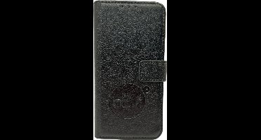 HEM leren Book Case - Geschikt voor iPhone 16 Plus - Hoesje met 3 pasjesuitsnedes - Portemonneehoesje - iPhone 16 Plus hoesje met pasjeshouder - Antique Black