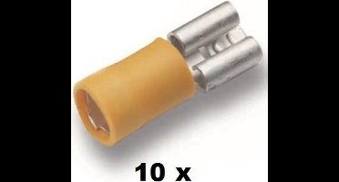 Cimco vlakstekerhuls geisoleerd 4-6mm2 6,3X0,8 zak 10