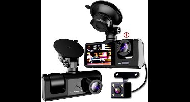Lexium Dashcam voor auto - Dashcam - Dashcam voor auto voor en achter - Dashcam voor en achter - Dashcam voor en achter draadloos - Dual dashcam