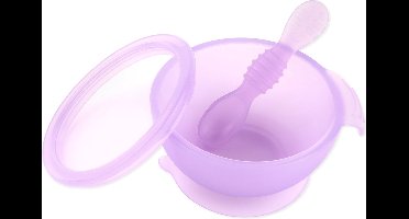 Bumkins - Siliconen eerste baby eetset - Paars Jelly