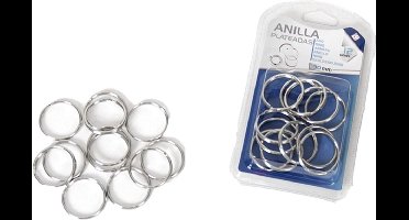 Set van 24x stuks metalen sleutelringen van 30 MM