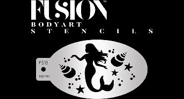 Onderwater Zeemeermin Schmink Stencil