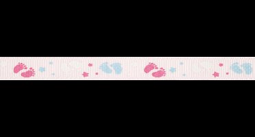 Decoratielint, B: 9 mm, roze, 5 m/ 1 rol