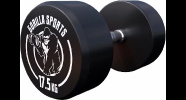 Gorilla Sports Dumbbell - 17,5 kg - Halter - Vaste dumbell - Gietijzer