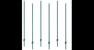 Omheiningspalen - Paal - Weidepaal - Weideomheining - Bosomheining - Bosomheining - Tuinomheining - Heavy Duty Metaal - 6 inch - voor voor Tuin Tuin Gazon Boerderijen & Buiten Draad Omheining - 10 stuks