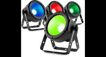 BeamZ set van 4 COB30RGB flat parren 30W met afstandsbediening