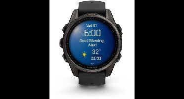 Garmin Fenix 8 Sapphire AMOLED 43mm - Carbon Gray DLC Titanium - Multisport GPS Smartwatch - Zwart/Grijs