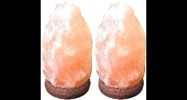 Tafellamp Nachtlamp Tafellamp Leeslamp, houtzout kristal bruin natuurlijke kleur, USB-kabel, 1x LED 5W, H 11,4 cm, set van 2