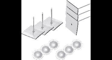 30mm Adhesive Isolatiepennen - 50 Sets Wasmachines - Aluminium Isolatiehaken - Cap - Ronde Wasmachines voor Foamplaten Muur Vloer Plafond
