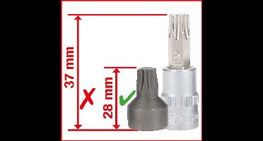 1/4 bit-dopsleutelset - extra kort - 50 - delig - 911.1850