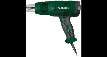 PARKSIDE® Digitale heteluchtpistool - Aansluitvermogen: 2000 W - Temperatuur: 50-650 °C - Luchtvolume: 150-500 l/min - Inclusief 1x reduceermondstuk, 1x spatelmondstuk, 1x vlak mondstuk, 1x barbecue-aanstekermondstuk