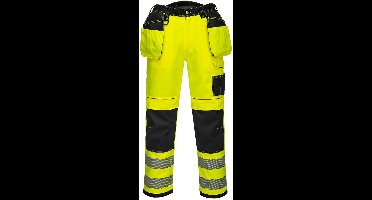 Portwest PW3 Hi-Vis Werkbroek met Holster Pockets T501 - Geel/Zwart - 28