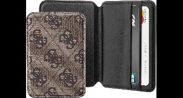 GUESS, Pasjeshouder met magneetsluiting Stripes Magsafe, Bruin