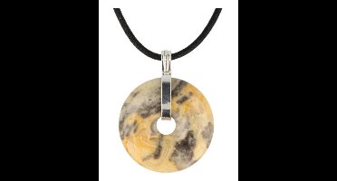 Agaat crazy lace donuthanger 30 mm aan koord