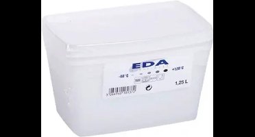 EDA Diepvriesdoos - 1,25L - set van 2 - transparant