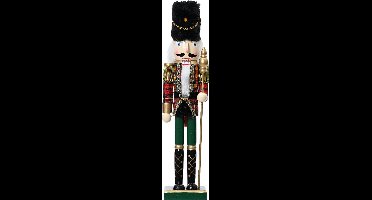 Chique notenkraker met bontmuts en dirigeerstok - 61 cm