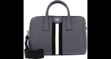 DKNY Leren Schoudertas Handtas Carol Saff MD Duffle Bag LT Char Grijs