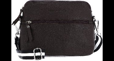 bruno banani Leren Schoudertas Crossbody Bag Brown Donkerbruin