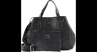 JOOP! Leren Schoudertas Sofisticato 1.0 Anela Handbag Black Zwart