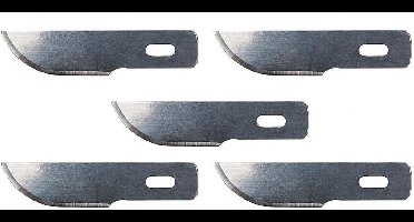 Faller - 5 Wisselmesjes, scalpel, gebogen - modelbouwsets, hobbybouwspeelgoed voor kinderen, modelverf en accessoires