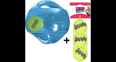 Combideal - Kong Jumbler Ball Assorti + Kong Squeakairs Medium (6 CM)
