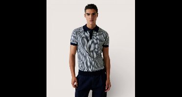 Guess Marine gestreept gebreid poloshirt