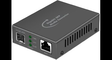LogiLink Gigabit mediaconverter RJ45/SFP zwart