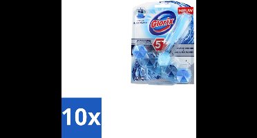 10 x Glorix – Toiletblok – Blauw Water Ocean – Fris - Toiletblok - Blauw Water - Reiniging - Kalkvoorkomend - Fris Toilet
