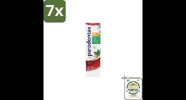7 x Parodontax - Tandpasta - Herbal Twist - Ginger & Mint - 75ml - Grootverpakking - Bloedend Tandvlees - Tandplak - Gember - Munt - Tandvleesbescherming