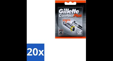 Gillette Contour Plus – Wegwerpscheermesjes – 10 mesjes - Bulkverpakking - 20 stuks
