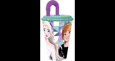 Disney Frozen Drinkbeker - 430 ml - Rietjesbeker - 1 stuk - Ice Magic - Voor verjaardagen en feestjes