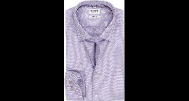 OLYMP Level 5 body fit overhemd - structuur - paars - Strijkvriendelijk - Boordmaat: 40