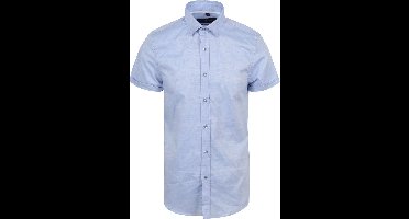 Suitable Short Sleeve Overhemd Linnen Lichtblauw - Maat S - Heren - Casual Shirt