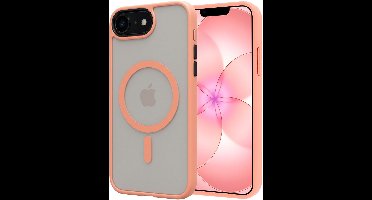 Hoesje - Geschikt voor Apple iPhone 17e - Magsafe Compatible - Sterk & Shockproof - Back Cover - Shock Proof Case - Telefoon Hoes Shockproof - Perzik