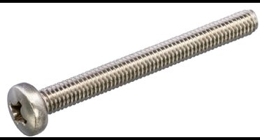 Metaalschroeven Rvs Cil.Kop M4x40 Din 7985 - 200 stuks