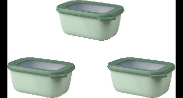 Mepal Bewaardoos set 3x 750 ml Cirqula - Rechthoekig - Nordic sage