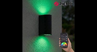 SMART LED Wandlamp | Zigbee | Santa barbara | Incl. 2x lichtbronnen | HUE Compatible| Zwart