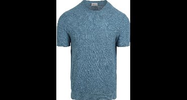 Suitable Piqué T-shirt Linnen Blauw - Maat XL - Heren - Casual T-shirts