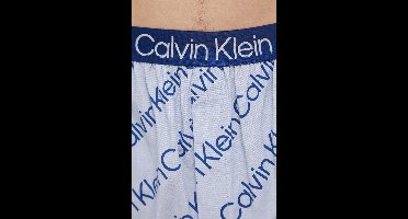 Calvin Klein - Pyjamaset - Logobroek - Blauw - Maat L