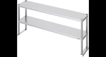 RVS Werktafel - Keukeneiland - Kookeiland - RVS Werktafel met Verstelbare Bovenplank - 12 x +60 inch - voor Keukens, Restaurants & Werkplaatsen
