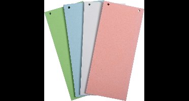 Exacompta 12x FOREVER® Pak van 100 horizontale tabstroken met perforatie 180g - 105x240mm - Geassorteerd - 13495B