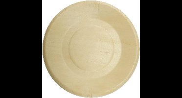 Vegaoo - 4 kleine houten bordjes 19 cm ecologisch