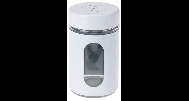 Excellent Houseware Peper en Zoutstrooier - glas - wit - 94 ml - Kruidenstrooier - Specerijen potje