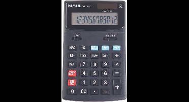 Maul MCT 500 Bureaurekenmachine werkt op batterijen, werkt op zonne-energie Zwart Aantal displayposities: 12