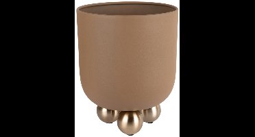 Present Time Bloempot Estilo Large - Bruin - 26x26x32cm - Modern