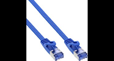 InLine® Patchkabel plat, U/FTP, Cat.6A, blauw, 7m