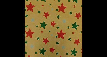 Cadeaupapier - Geschenkpapier - Stars on gold 50 cm
