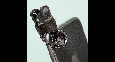 Kikkerland Cameralens voor smartphone – Set van 3 – Smartphoneaccessoires – Fotograferen - Telefoonlens - Kadotip