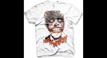 DC Comics Batman Heren Tshirt -XL- Joker - HyaHaHaHa Wit