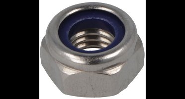 Hoenderdaal borgmoer zesk. rvs   m12          din 985 a2